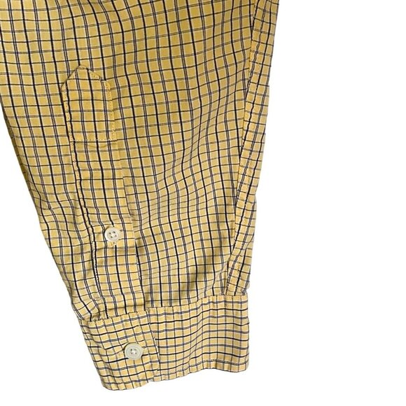 Nautica Yellow Blue Checkered Long Sleeve Button Down Shirt Men's Large - Picture 6 of 8